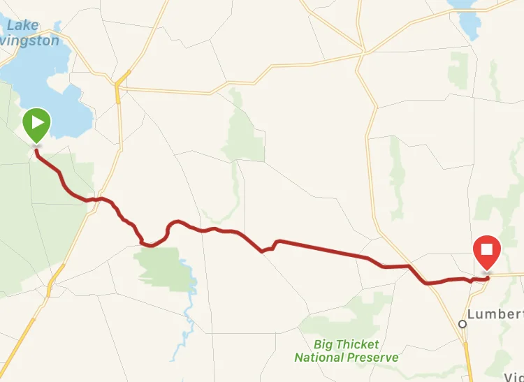 Route for the day.