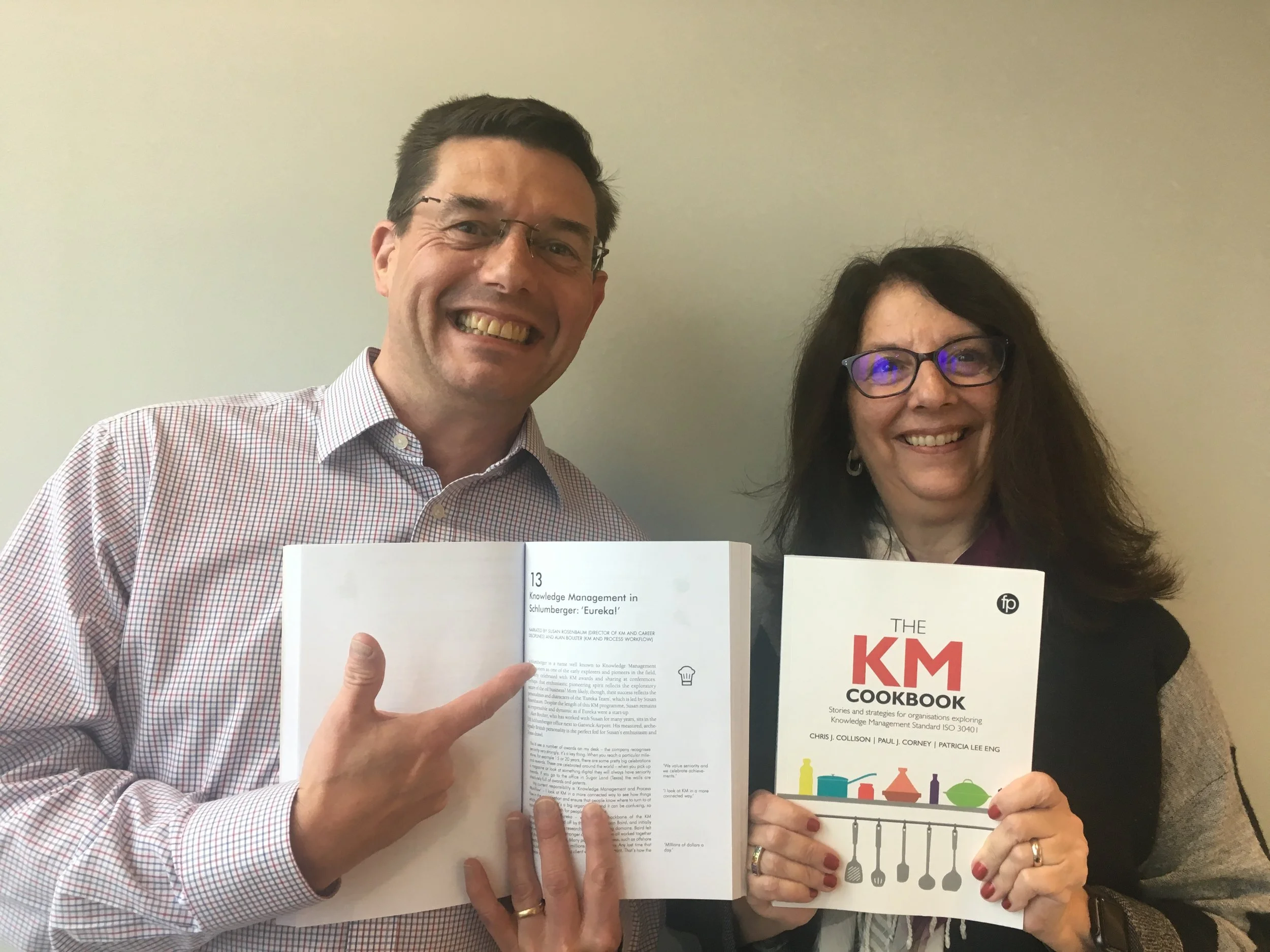 Alan and Susan in Schlumberger with their 'Chef copies'!