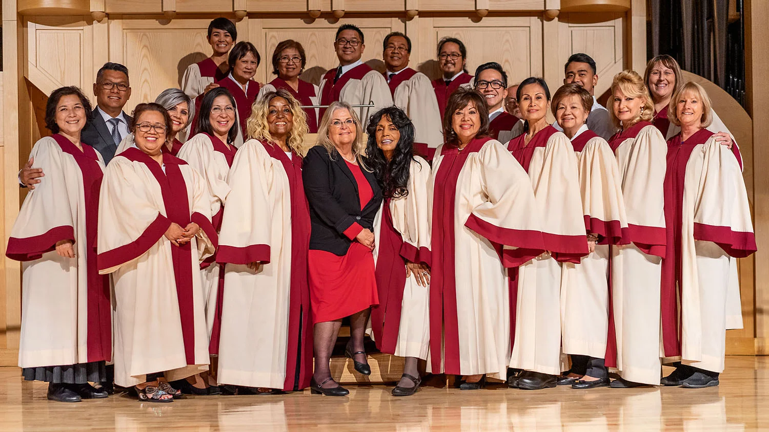 The St. Joseph, Husband of Mary Choir with director Joseph Cruz and organist Barbara Finn. PHOTO CREDIT: Dorothy Riess