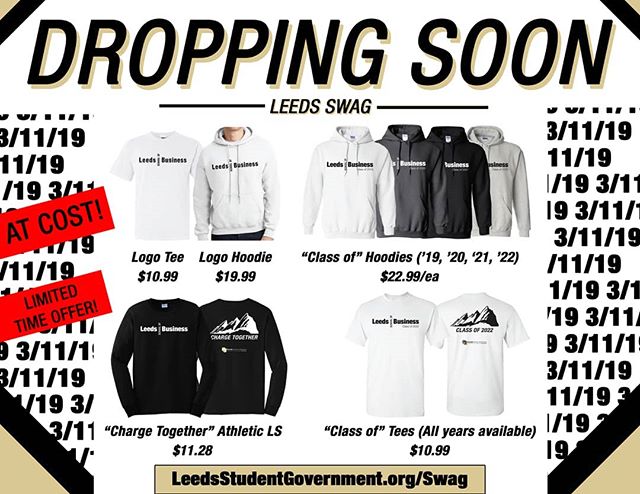 Be prepared for 3/11/19. Limited Edition Leeds Swag incoming. LINK IN BIO