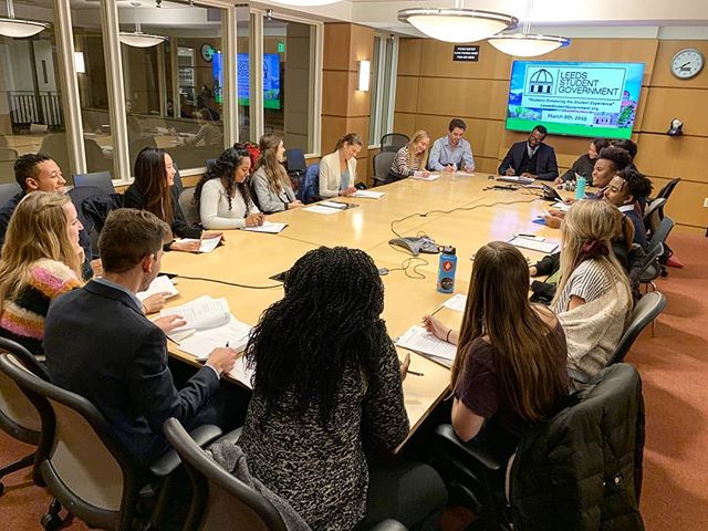 Each Wednesday, our fantastic spring government roster meets and organizes initiatives to enhance your student experience. #BigThings coming your way, Leeds!