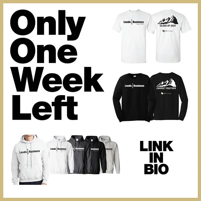 Get your Leeds apparel before it's too late!
LeedsStudentGovernment.org/swag
