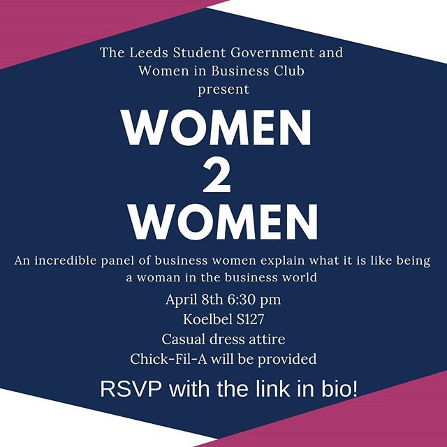 Join LSG and Women In Business Club this Monday at 6:30pm for free Chick-fil-A and a wonderful speaker event! Link in bio.