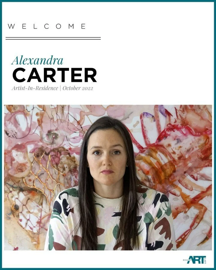 The Rogers Art Loft is happy to Welcome our October Artist-In-Residence, Alexandra Carter @alexandracarterstudio ! Get to know more about Alexandra Carter through her bio and while joining us at the upcoming events below:
⏫ Event Registration Link I