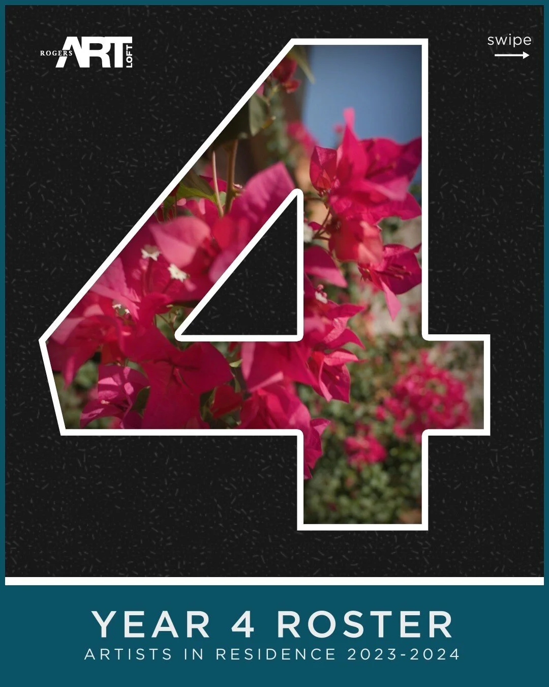 🟣🟣🟣🟣
The Rogers Art Loft is excited to announce our Year Four Roster of Artists! 
We are so honored to be able to continue our mission of supporting artists in all stages of their careers through residences and creating safe spaces for explo