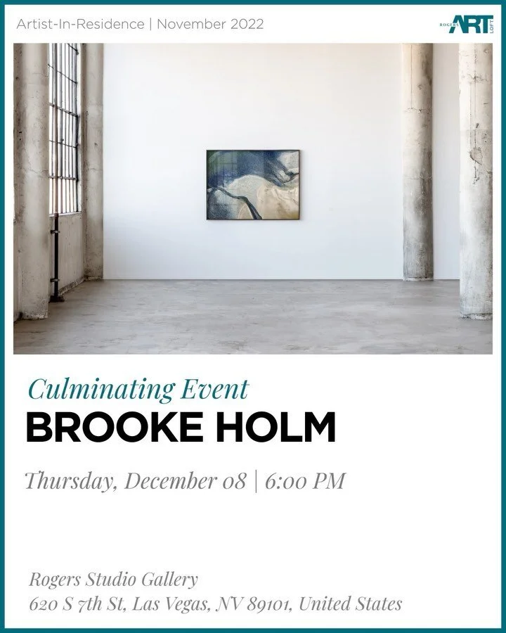 This Thursday, we have a Culminating Exhibition marking the end of Brooke Holm’s @brookeholm residency at Roger's Art Loft which will exhibit works created during the residency period in Las Vegas. 
The exhibition will showcase a combination of
