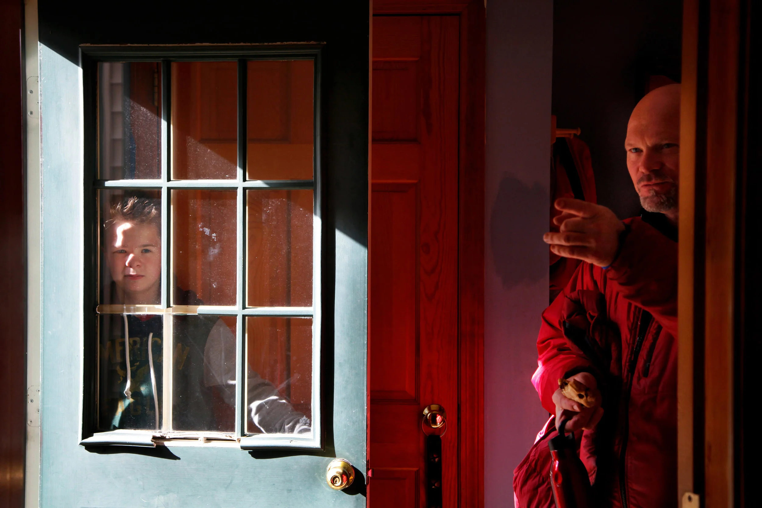 Rich and EJ in the doorway, 2014