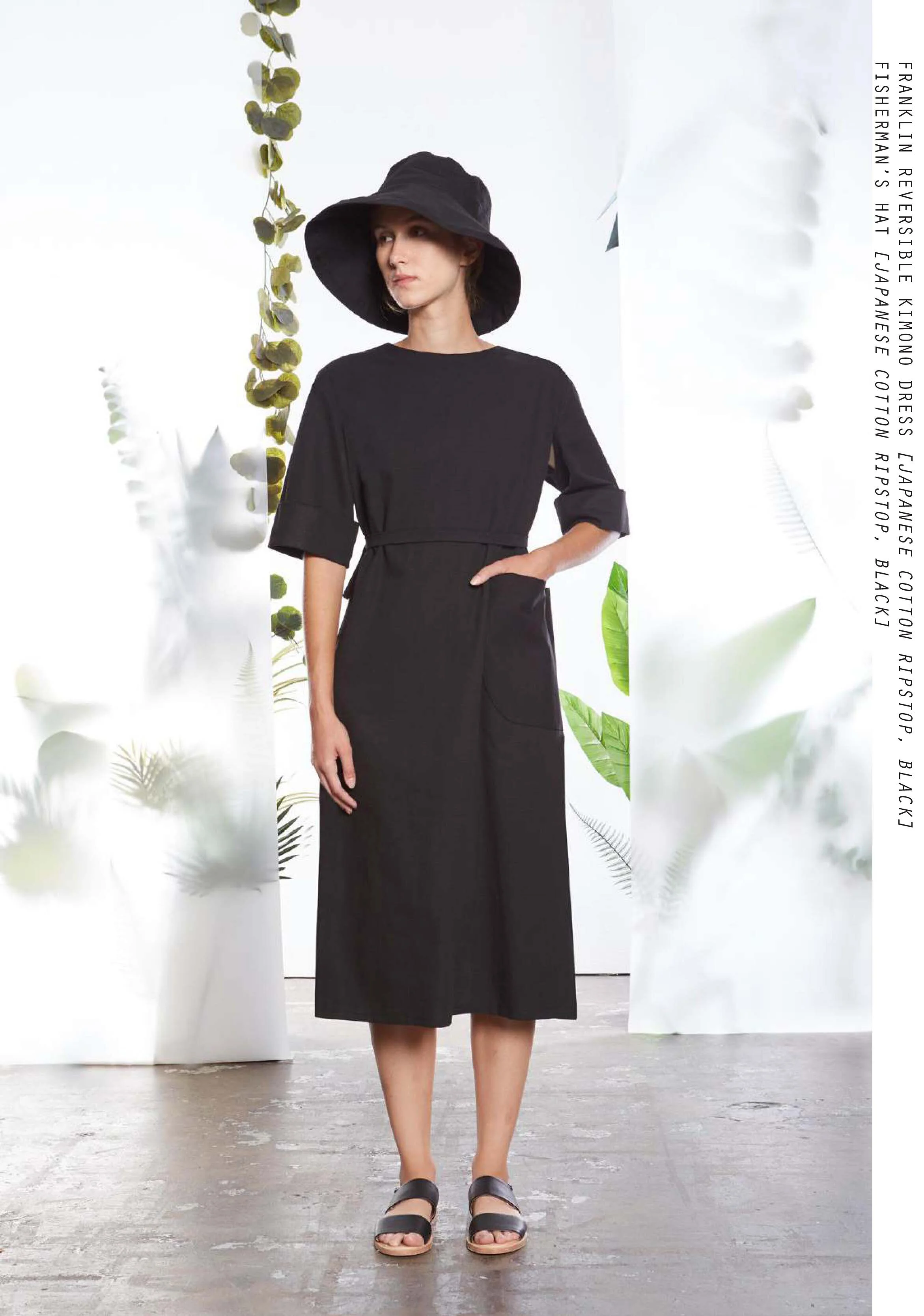 FRANKLYN REVERSIBLE KIMONO DRESS - JAPANESE COTTON RIPSTOP