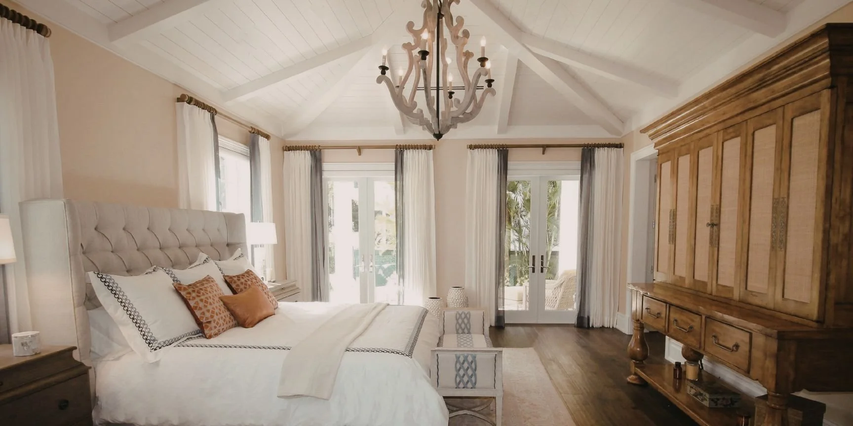 attic space that has been converted into a master bedroom addition