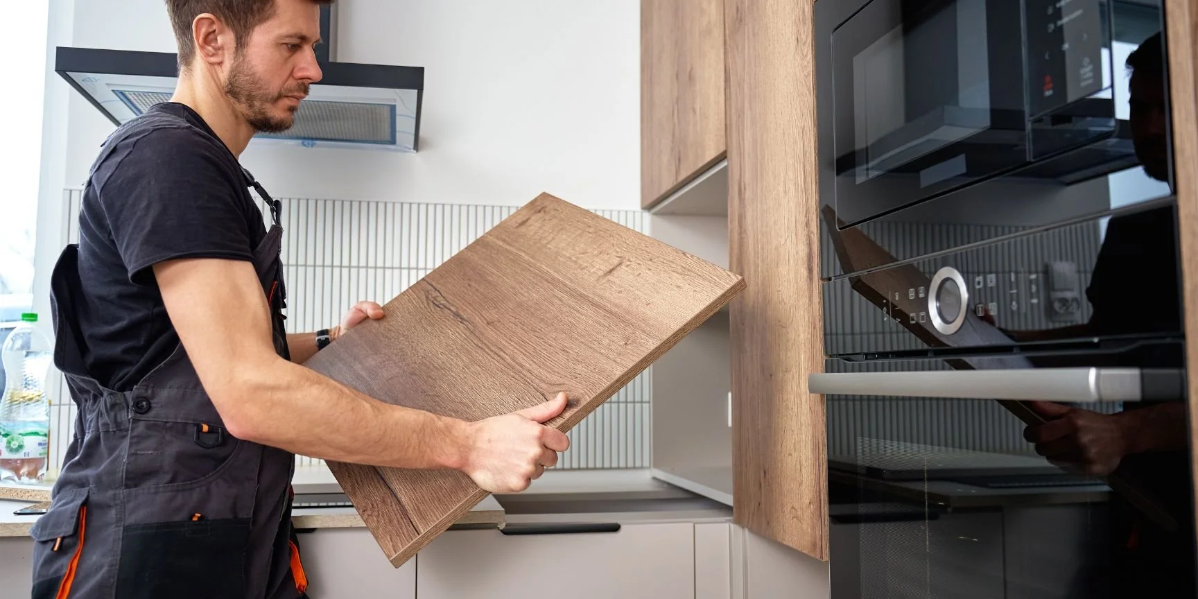 contractor helping with during the kitchen remodel process