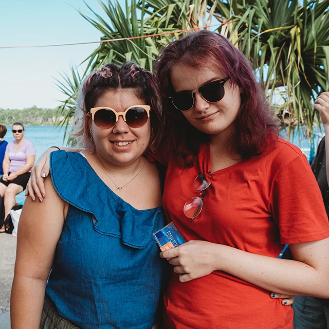 My fiance (left) and my sister (right)