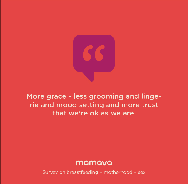 More grace - less grooming and lingerie and mood setting and more trust that we're ok as we are.