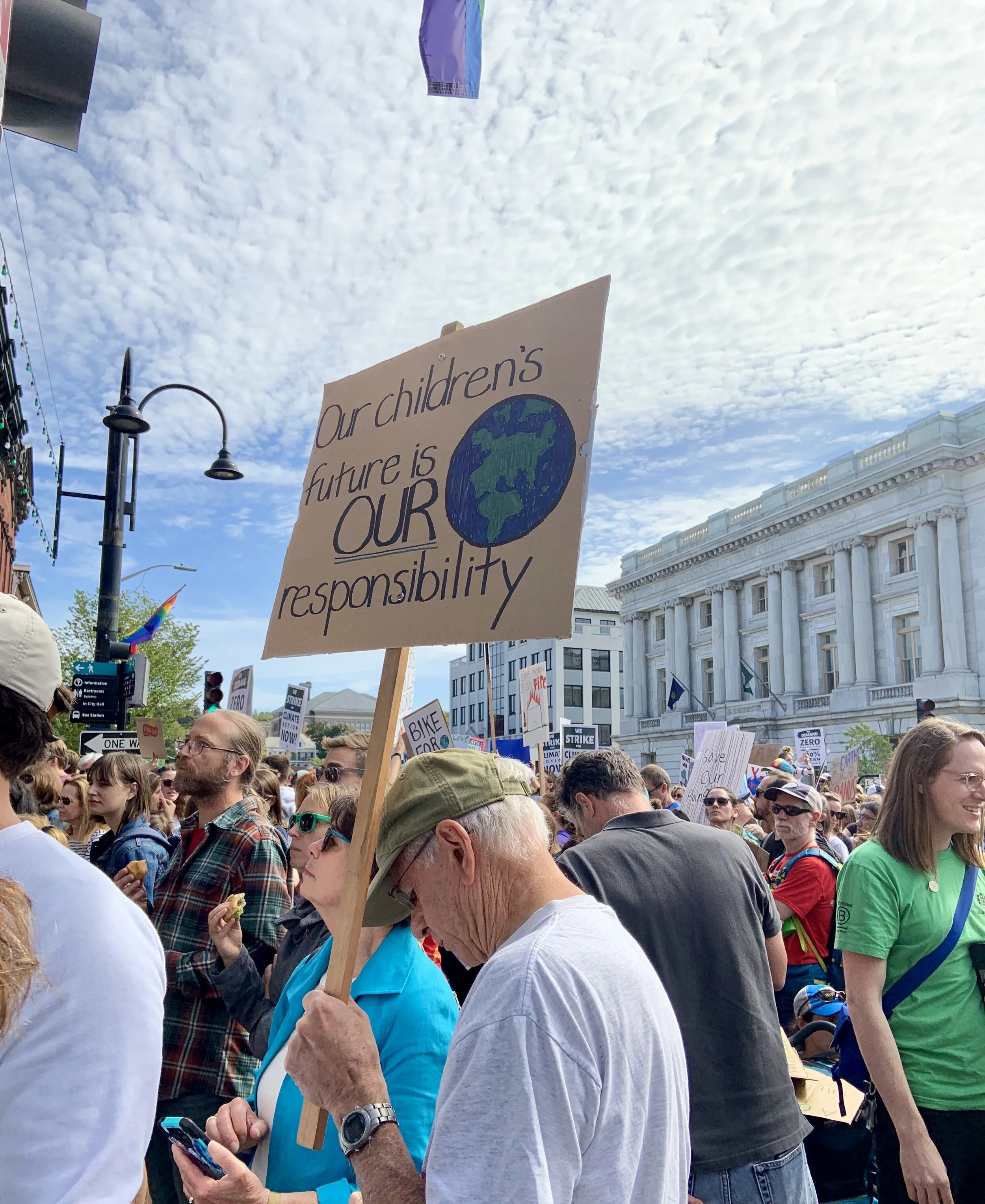 Burlington Climate Rally attendees.