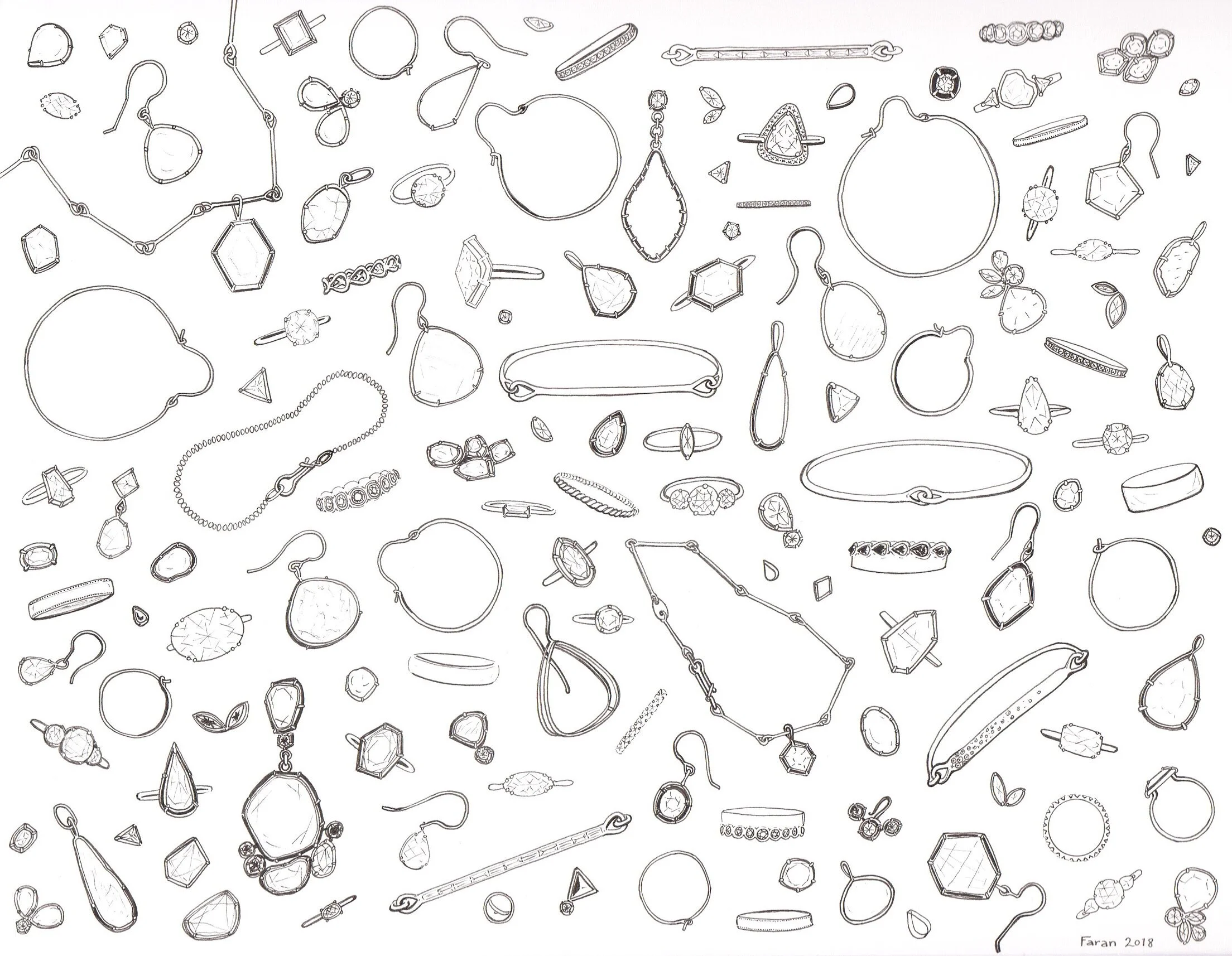 Graphite and ink on paper  // 7 x 8.5” 