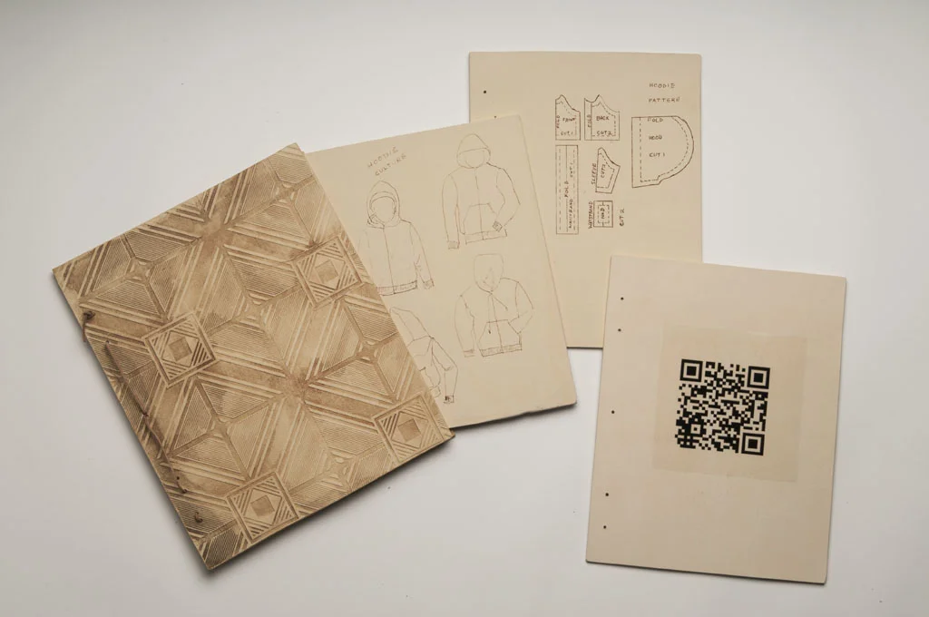 HOODIE CULTURE SKETCH BOOK by Susan Card Porcelain, screen printed