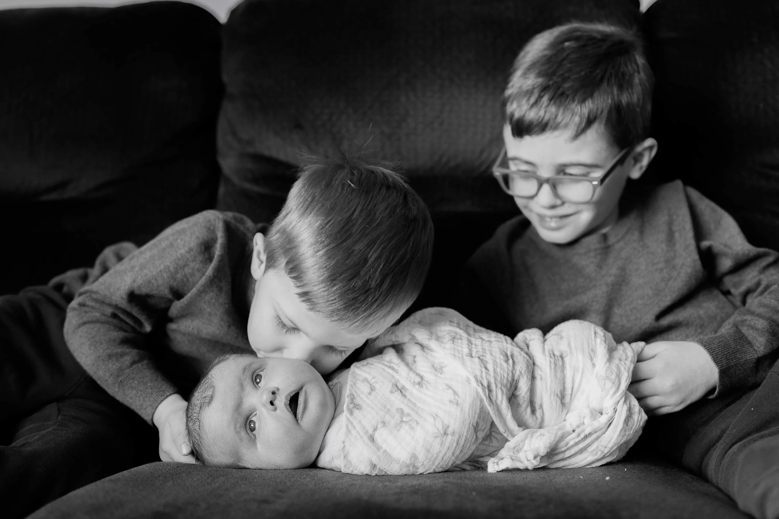 Ellicott City newborn and siblings portrait
