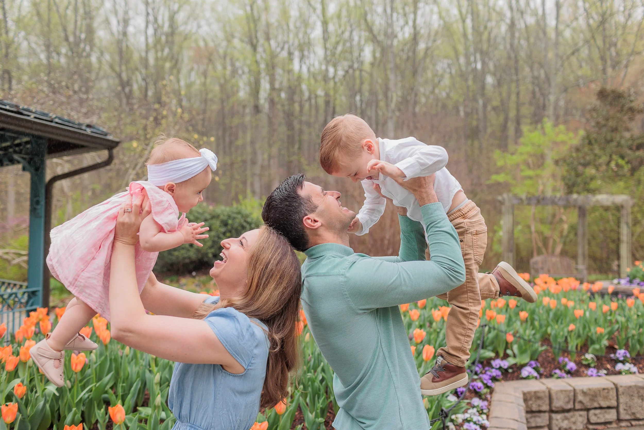 Spring family photo Brookside Gardens