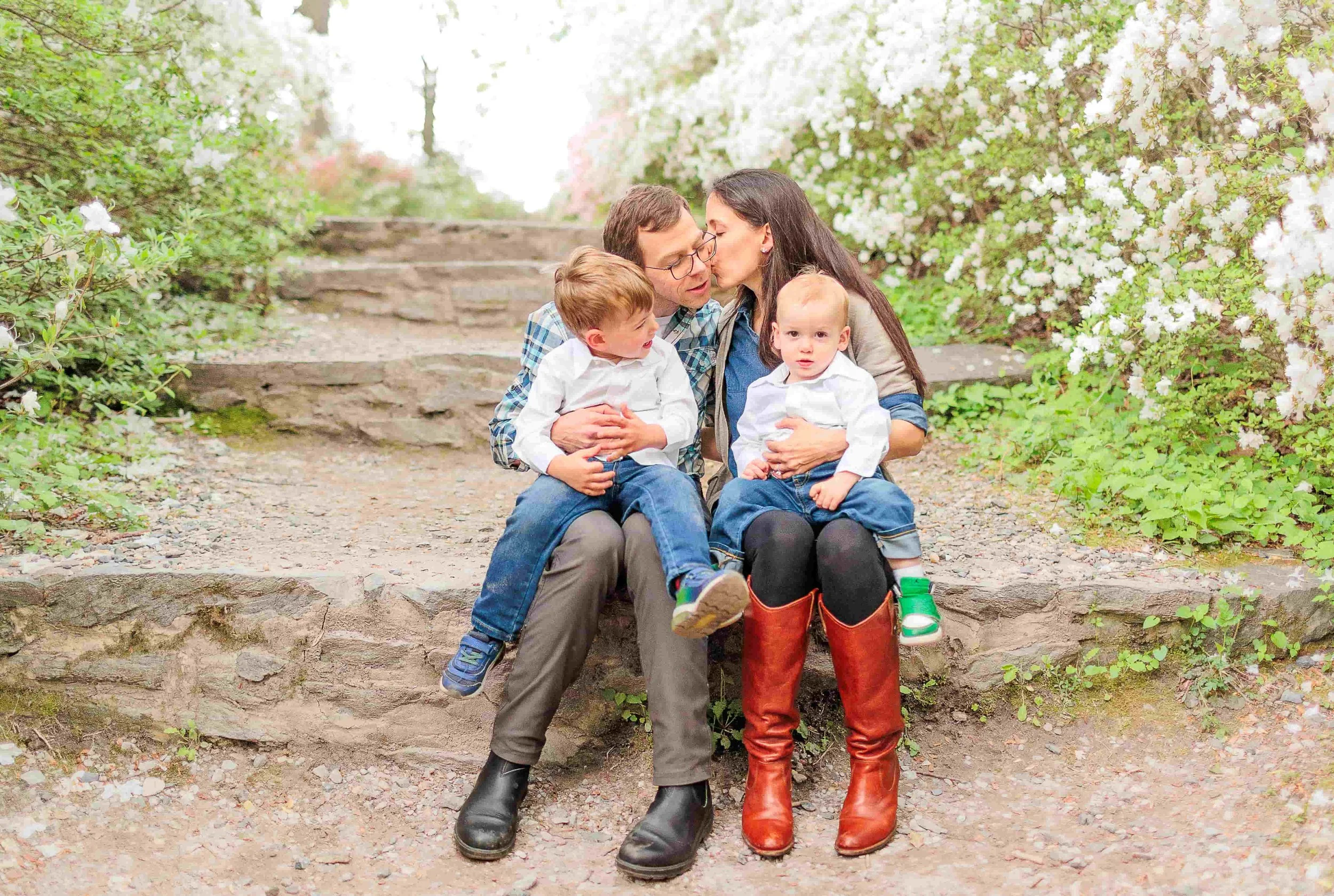 Family portrait at Brighton Dam Azalea Gardens