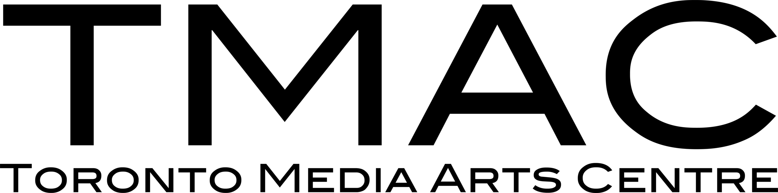 Stacked text, “TMAC, Toronto Media Arts Centre”