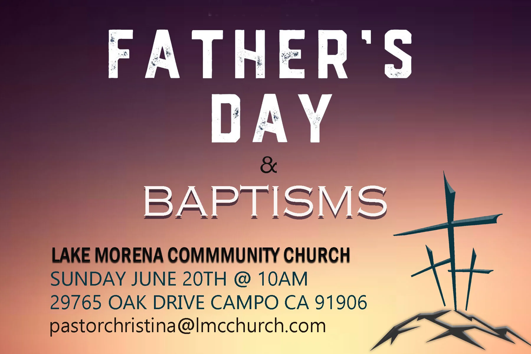 FATHER'S DAY &amp; BAPTISMS 