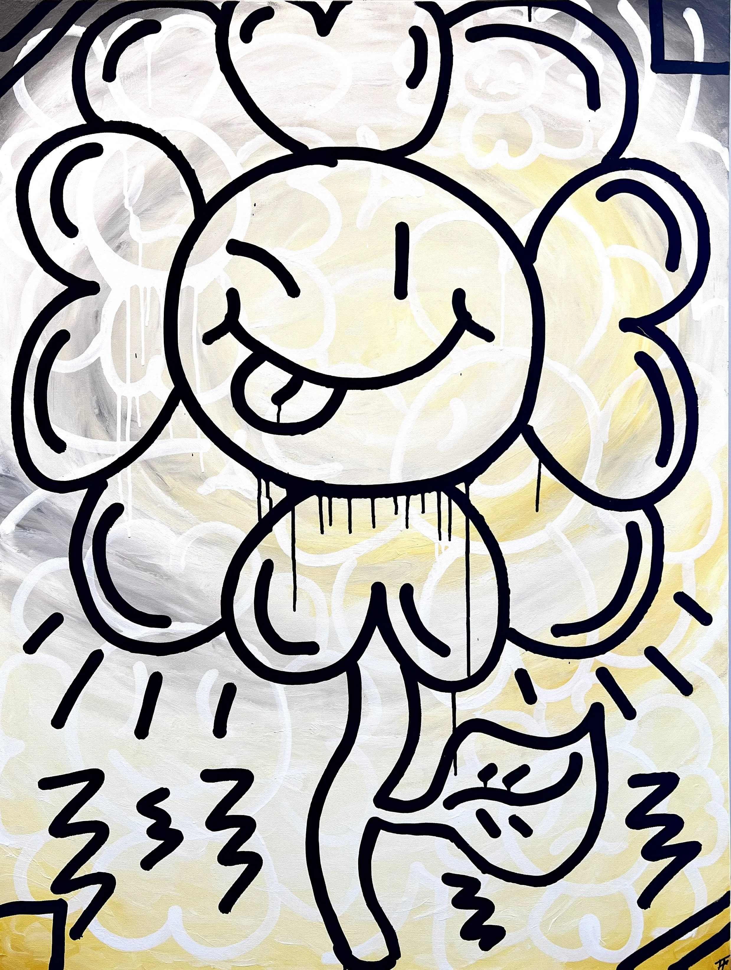 "Flower 5" 36" x 48" Original Painting by StarStormTito