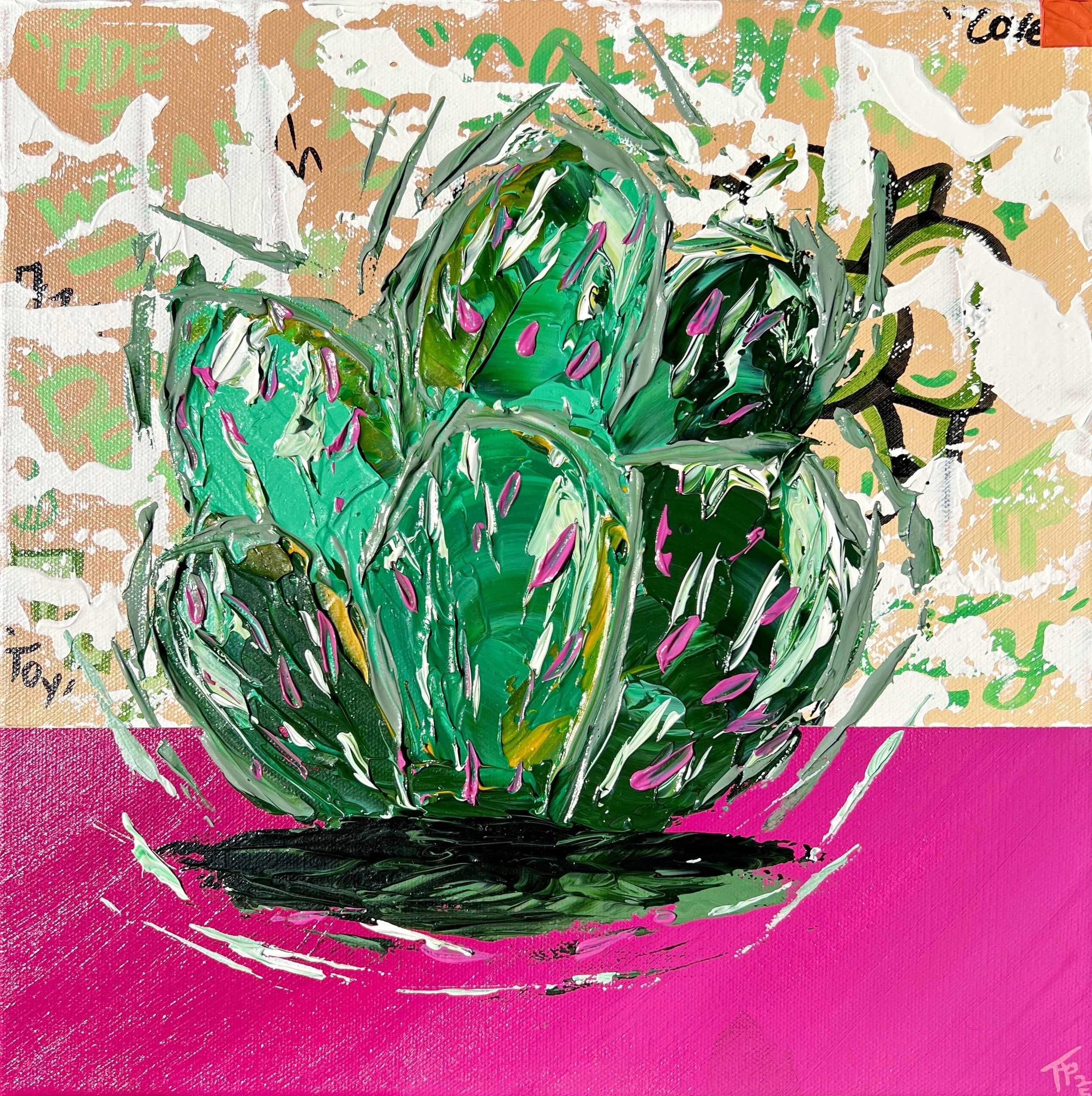 "Face 2" 12" x 12" Original Painting by StarStormTito