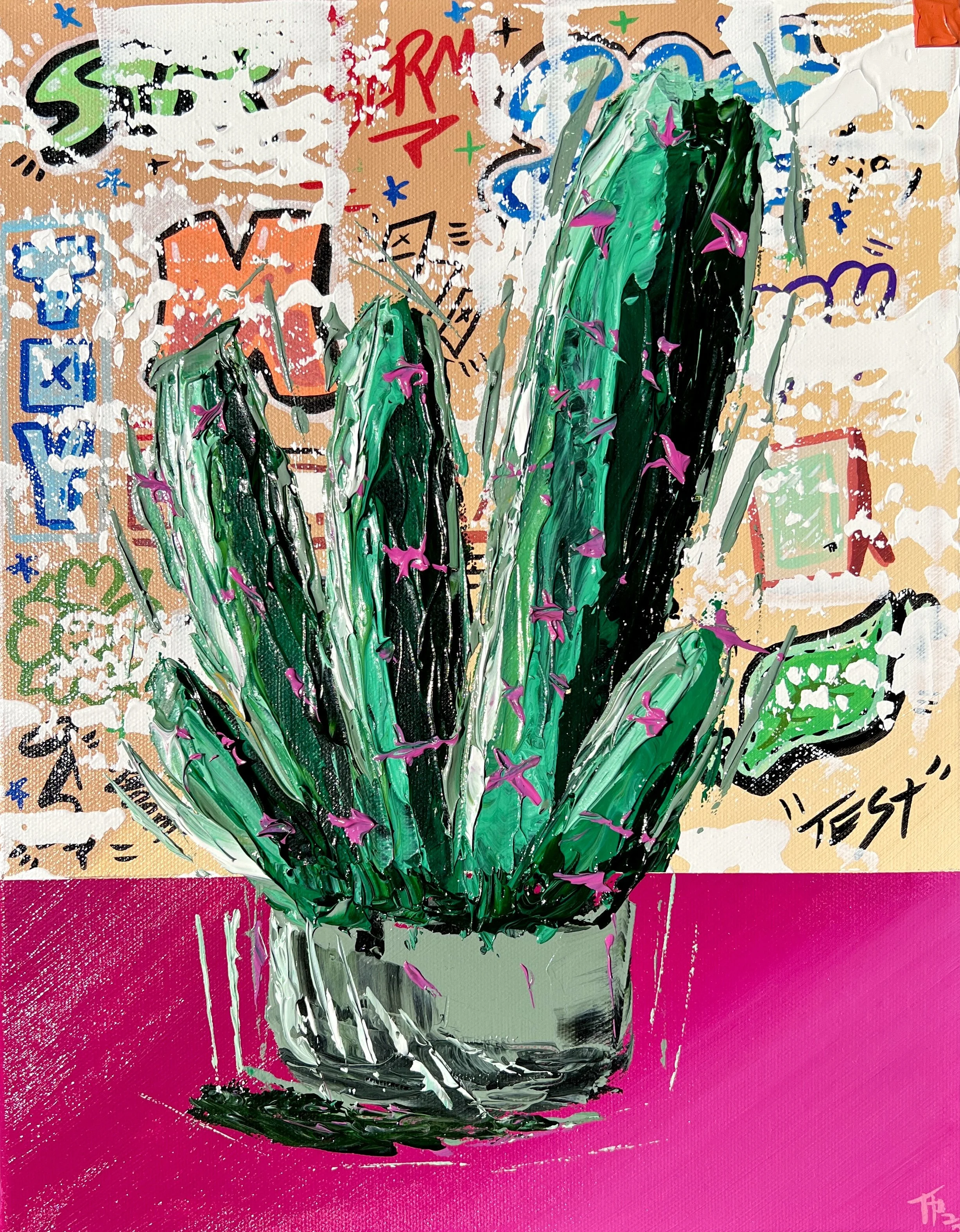 "Face 1" 12" x 16" Original Painting by StarStormTito