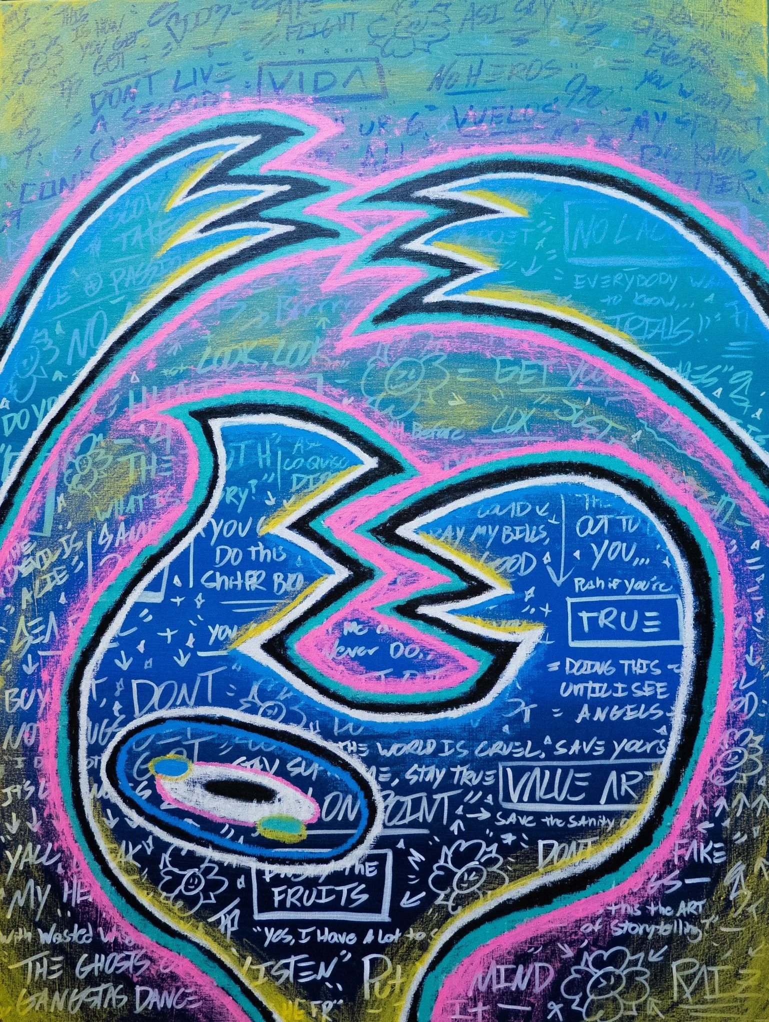 "Jaguar Nadador" 30" x 40" Original Painting by StarStormTito
