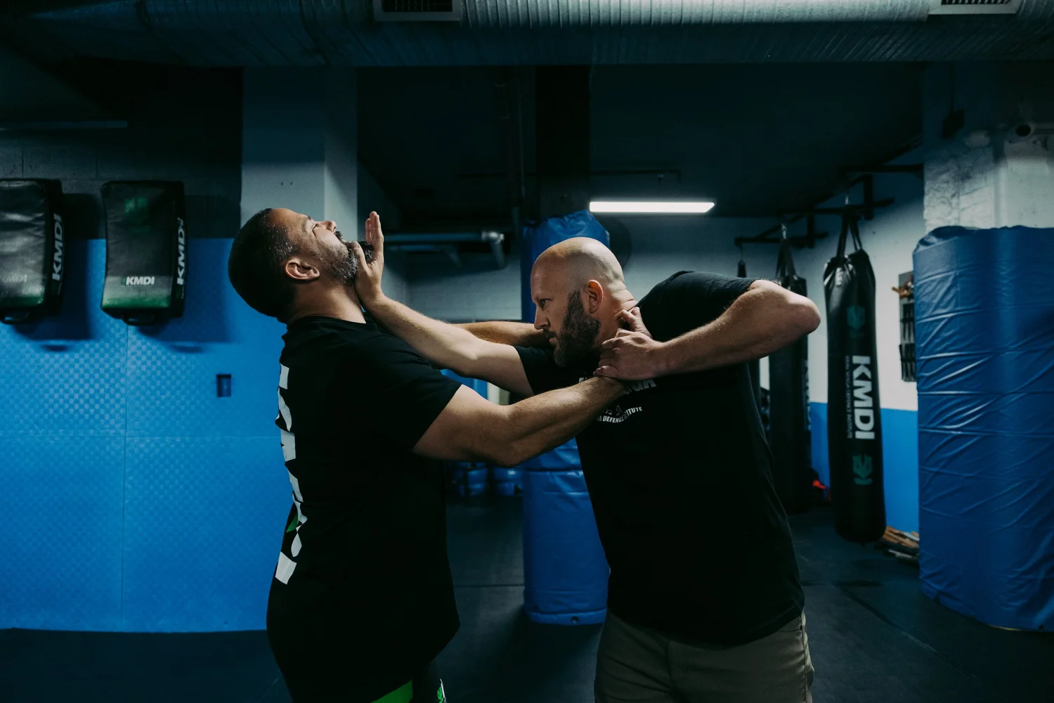 KMDI members training a self-defence technique