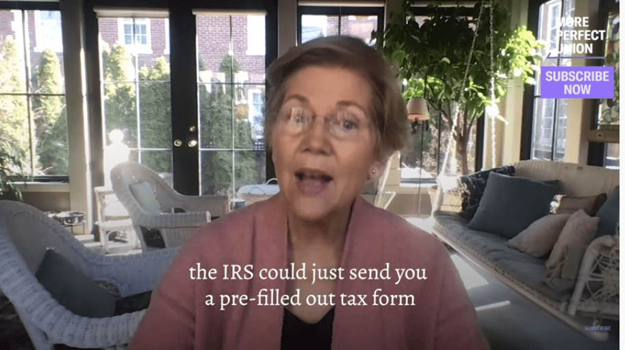 Ever wondered why we file taxes the way we do? According to Elizabeth Warren, we can thank the GOP
