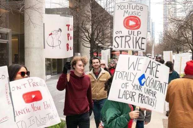 YouTube Music Workers Strike in Austin Over ‘Anti-Union’ Return-to-Office Mandate