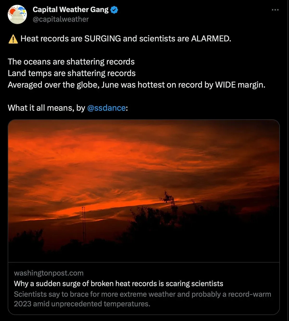 The Day the Planet Burned, and Everybody Looked Away