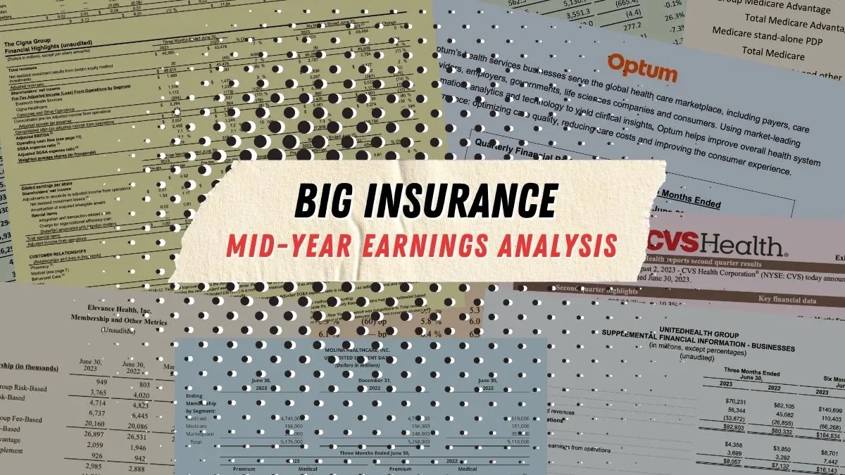 First half of 2023: 7 big health insurers pulled in $683 billion in revenues – largely through taxpayer-supported programs and the pharmacy supply chain