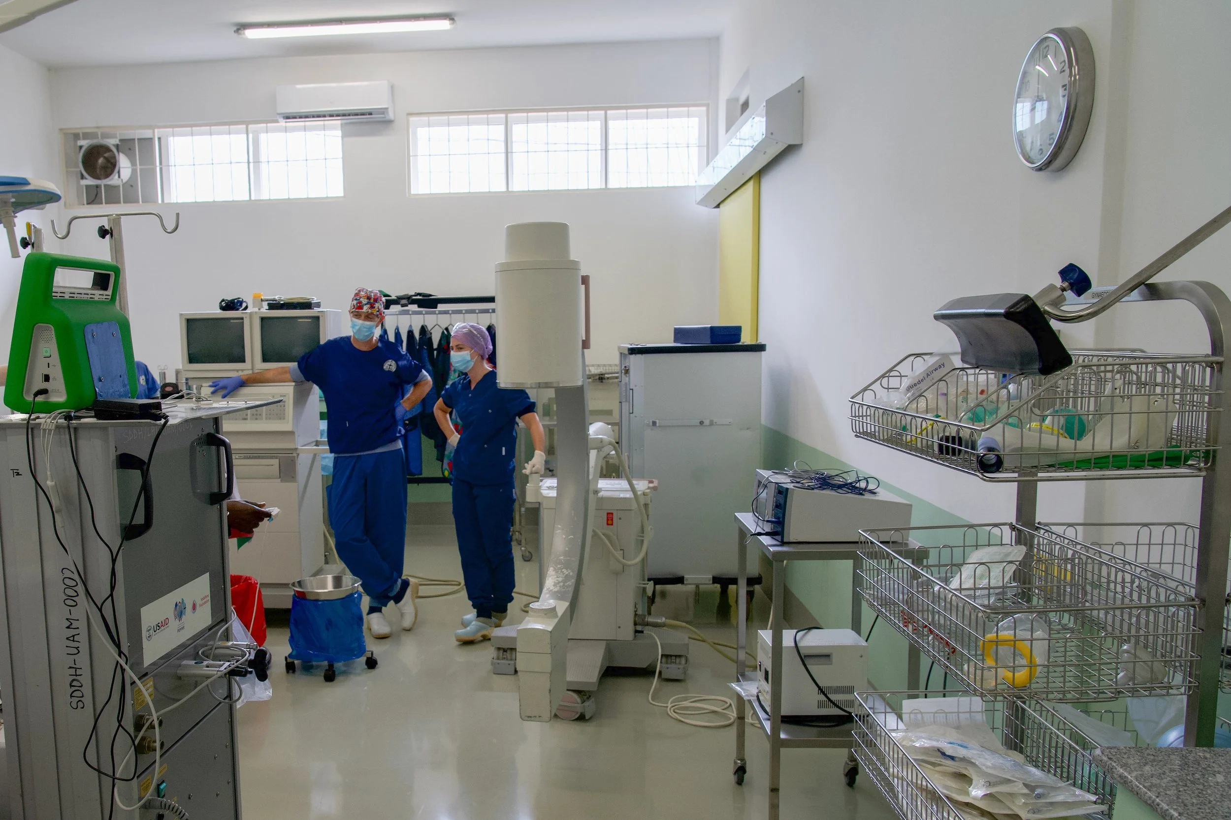 Aan het werk op de nieuwe operatiekamers