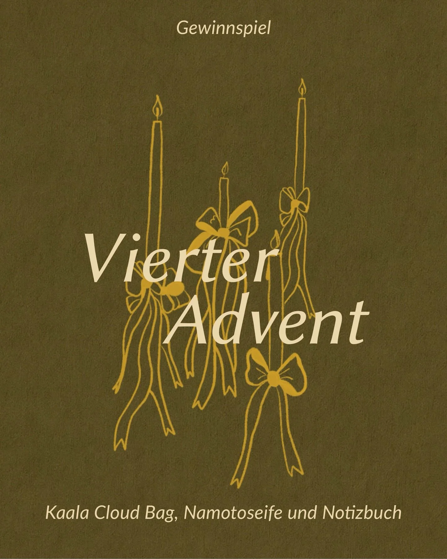 Vierter Advent ✨

Heute verlosen wir etwas, das viele von euch aus unserem Studio kennen:
eine Kaala Cloud Bag, dazu Namotoseife &amp; ein Notizbuch.
Ein durchdachtes Alltagsst&uuml;ck &ndash; schlicht, funktional und mit viel Liebe gemacht.

Kaala @