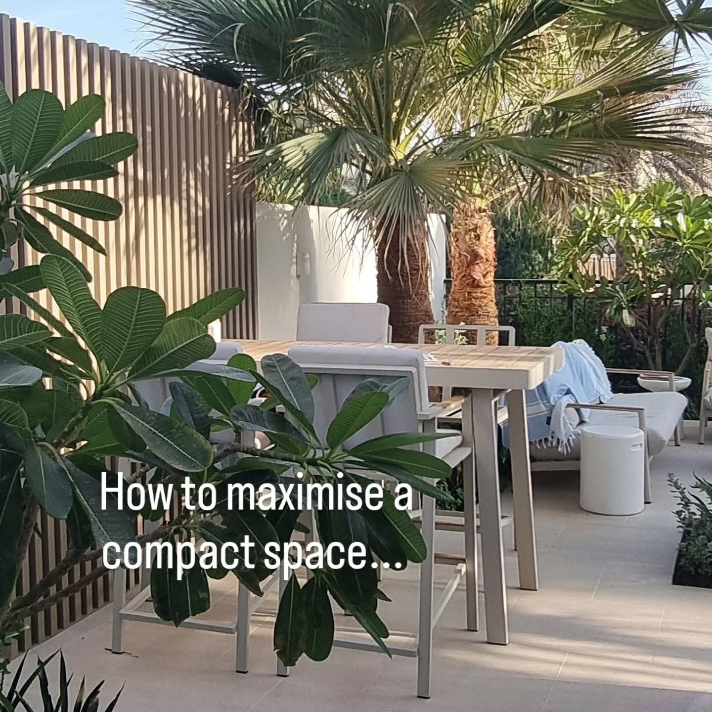Even a compact outdoor space can feel generous. With the right layout, clear zones, and multifunctional elements, every corner can work harder AND still feel calm, inviting, and easy to enjoy.

#DubaiGardens #DubaiLandscaping #DubaiGardenDesign #UAEO