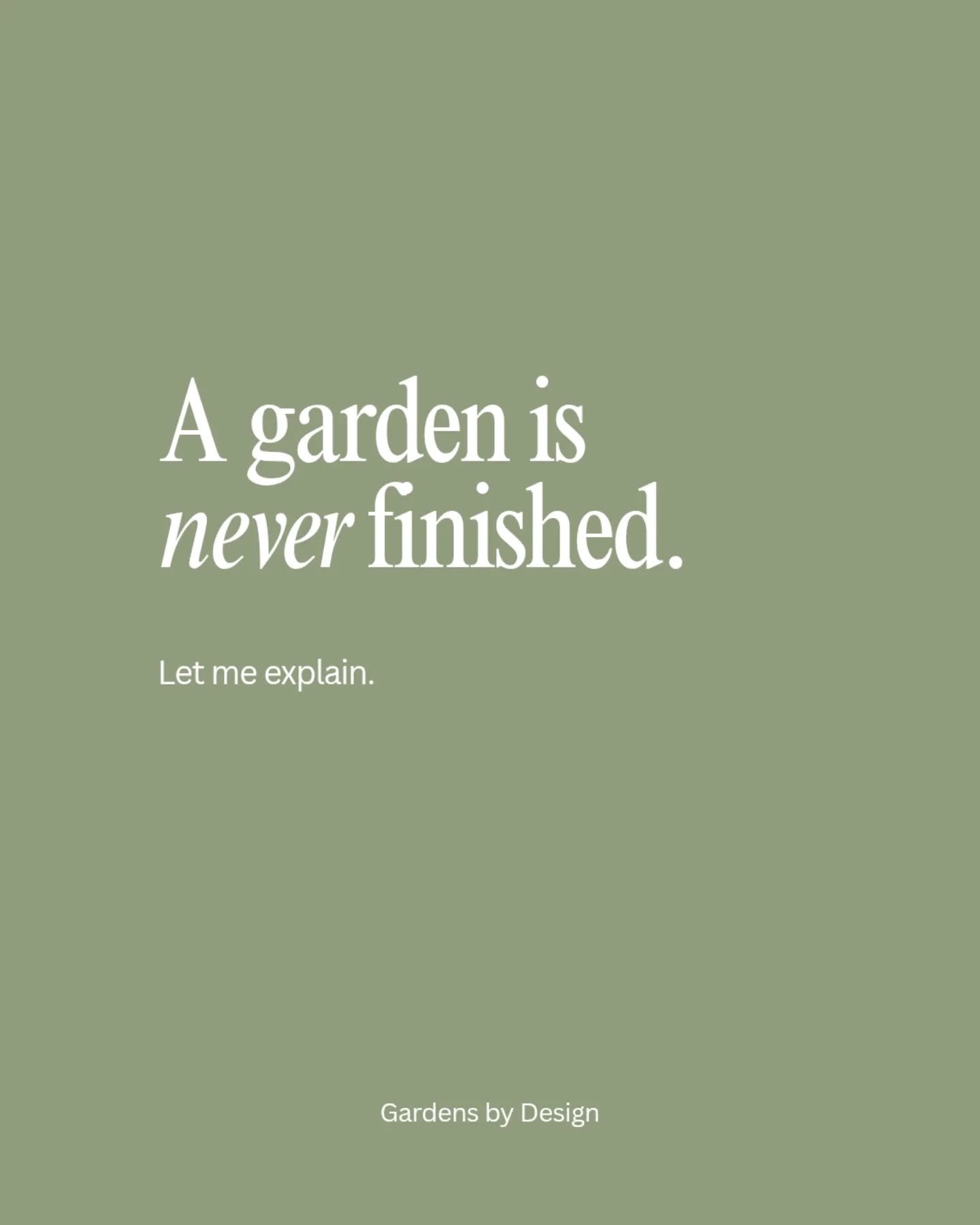 One of the biggest misconceptions about garden design?
That the garden you install is the garden you&rsquo;ll always have.

Gardens are living systems.
They grow, shift, and evolve over time.

Thoughtful design doesn&rsquo;t resist change. It anticip