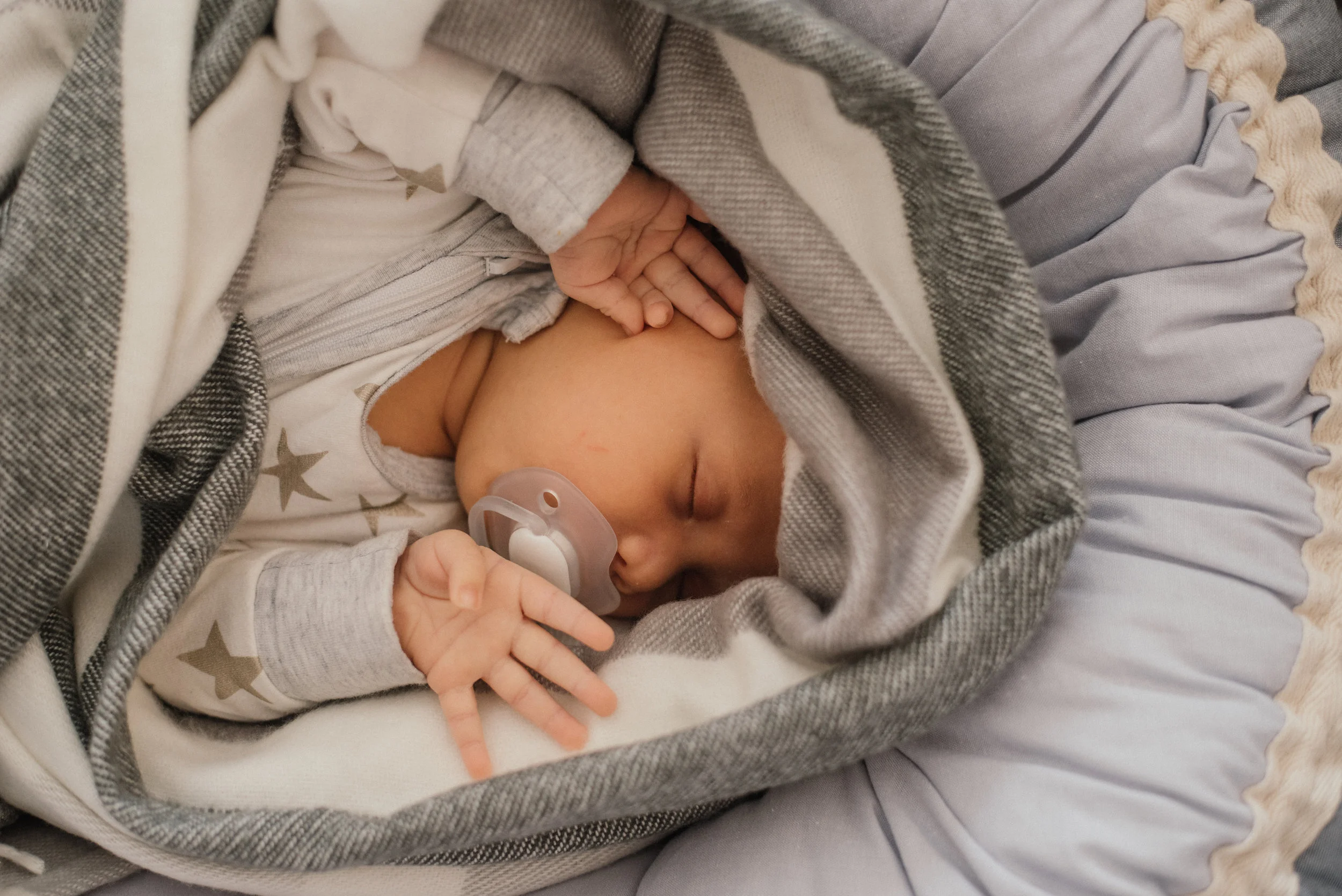 All snuggled up.