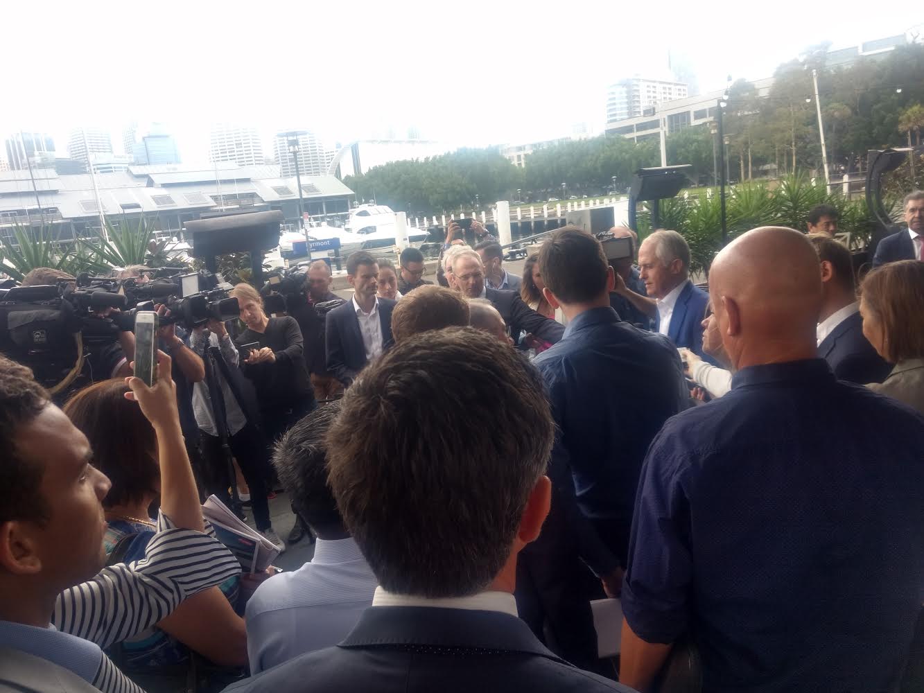 Malcolm Turnbull was popular inside and outside the Summit!