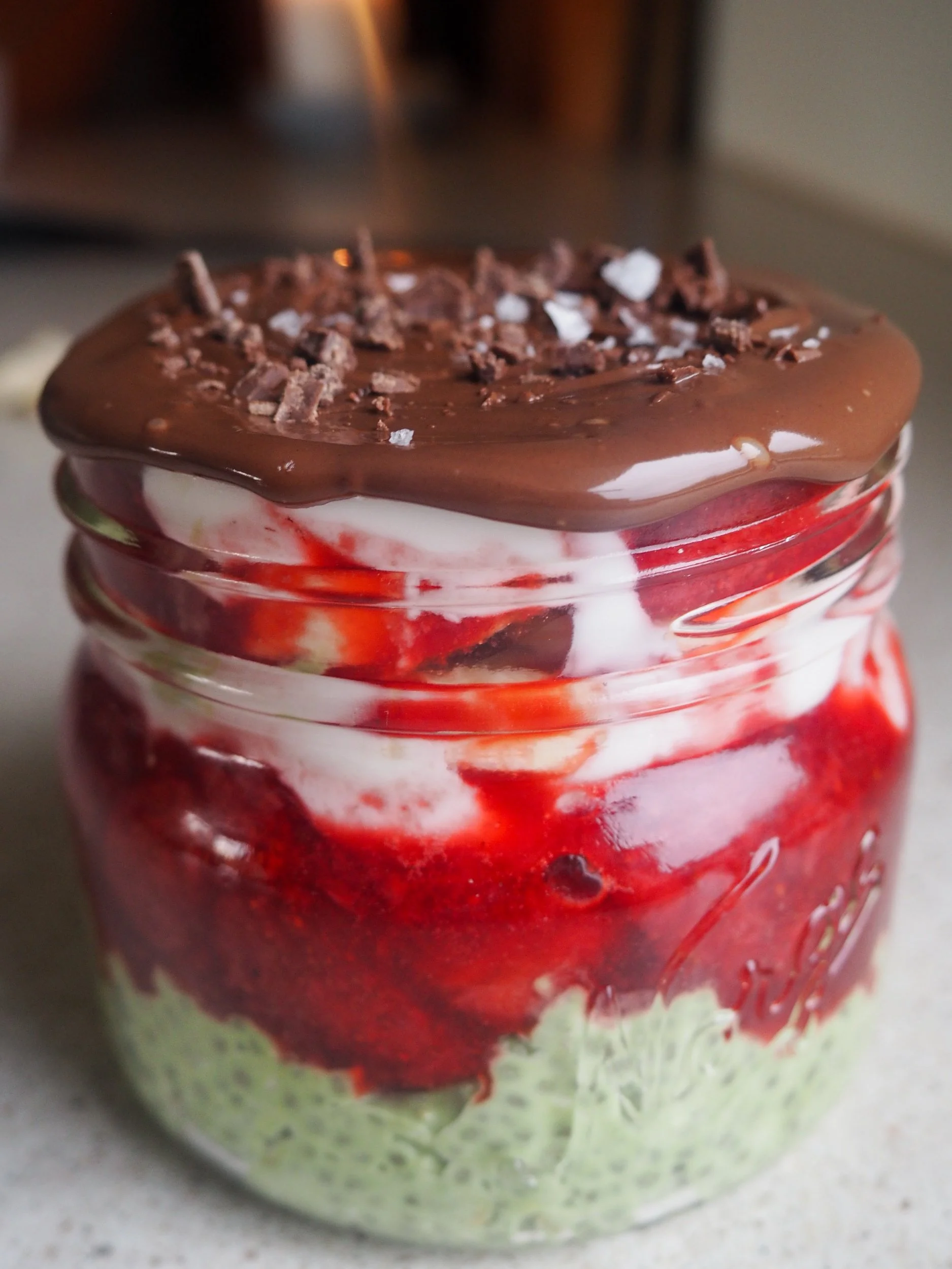 KJØLESKAPSGRØT MED MATCHA