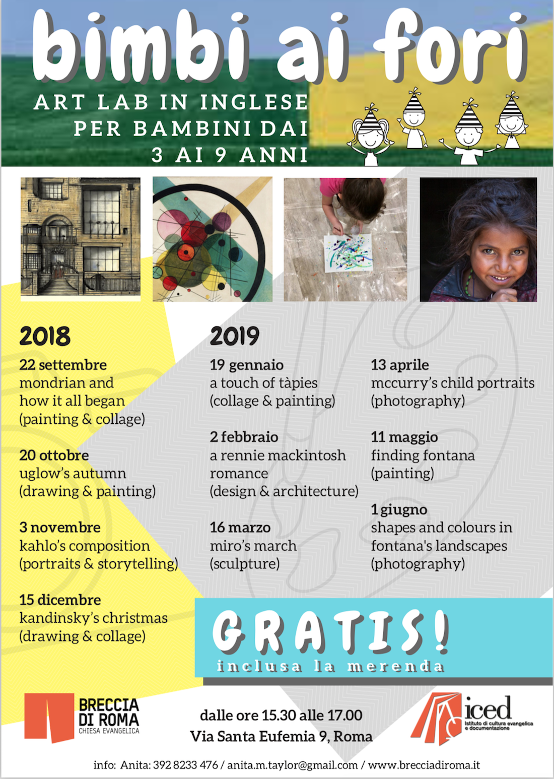 Bimbi ai Fori - art lab in inglese