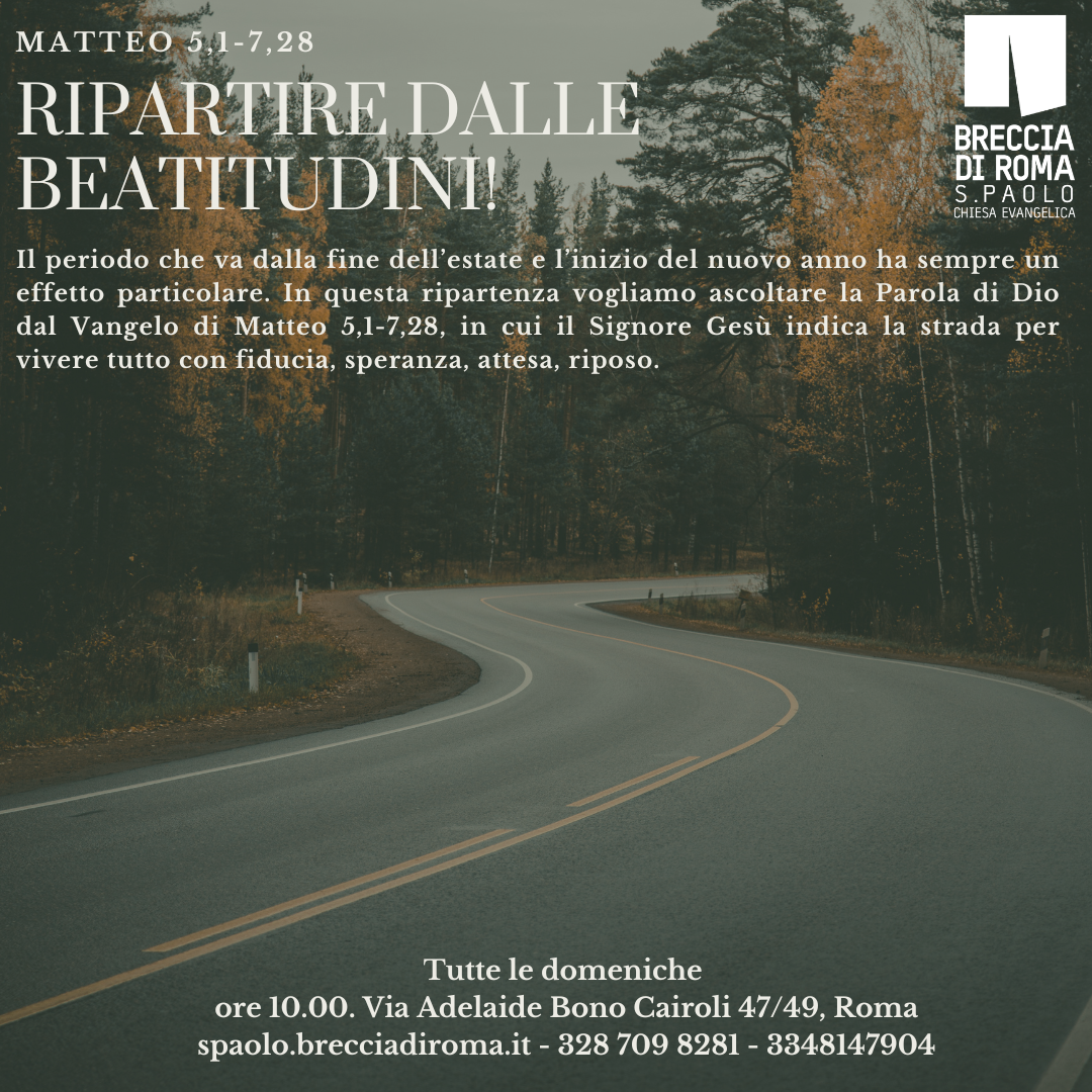 Ripartire dalle beatitudini! 