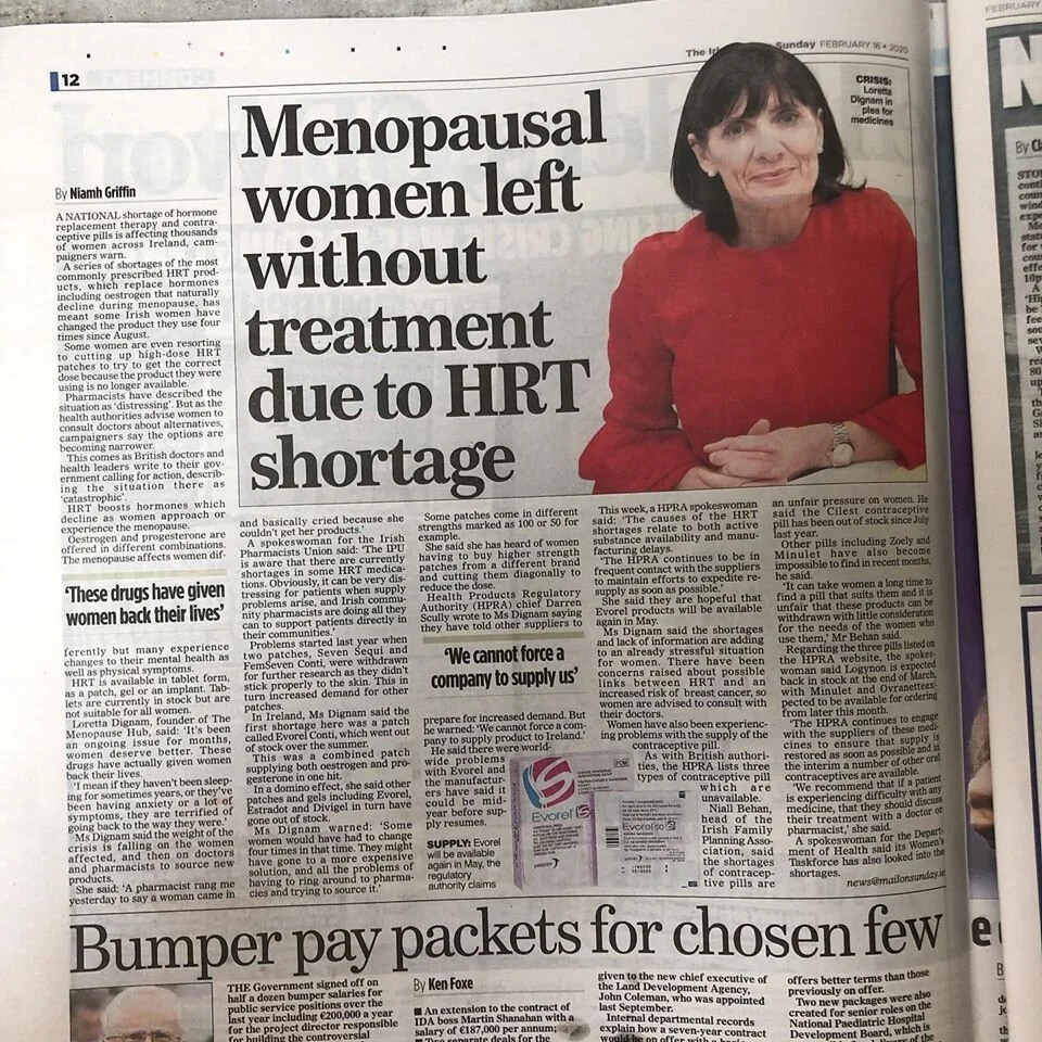 The Irish Mail On Sunday - Feb 2020 - Hrt Shortages