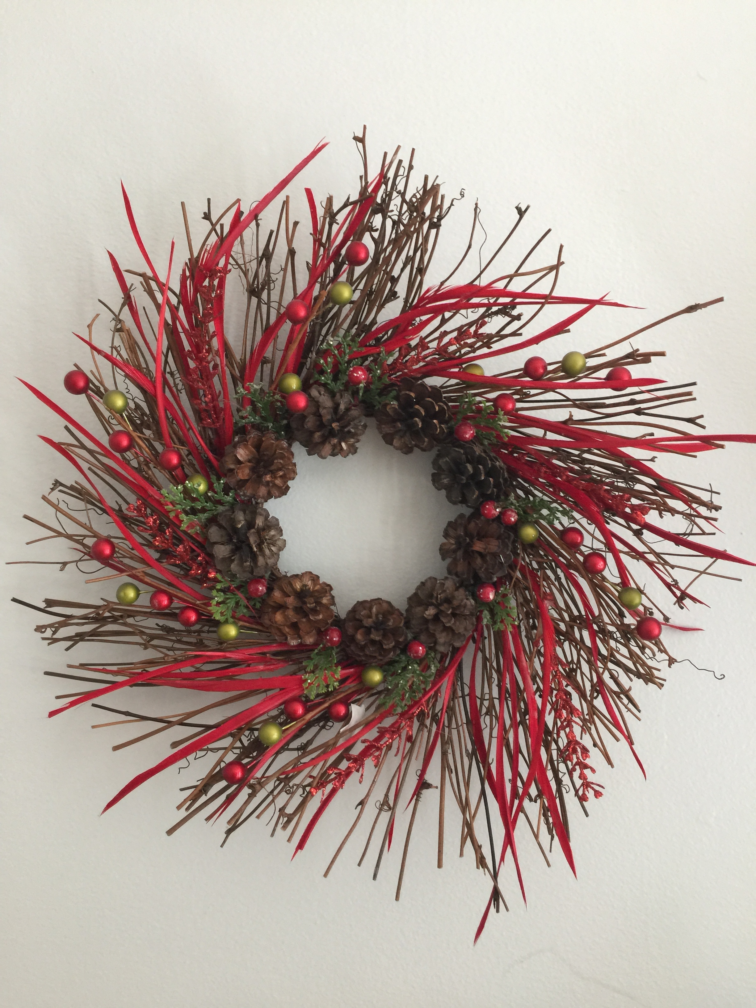 Red feather Wreath