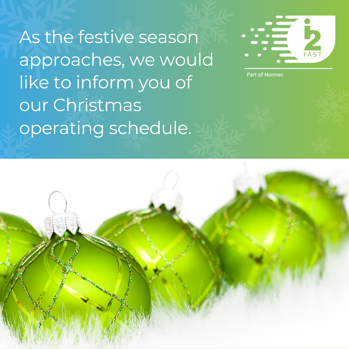 Christmas Opening Times 2025