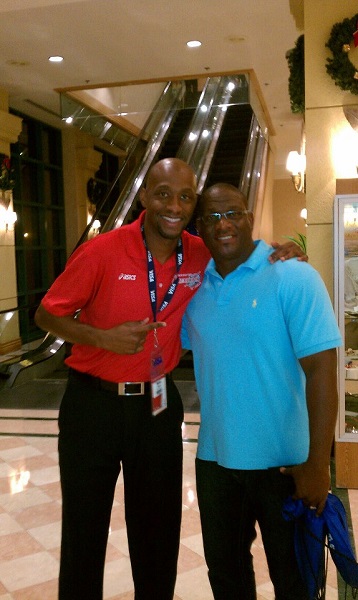  Pictured with Former Olympic sprinter and gold medalist, now professional, coach Dennis Mitchell 