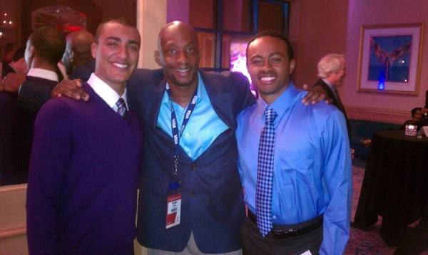  Pictured with 110m hurdle World Record holder Aries Merrit and 2 time Olympic champion Ashton Eaton 