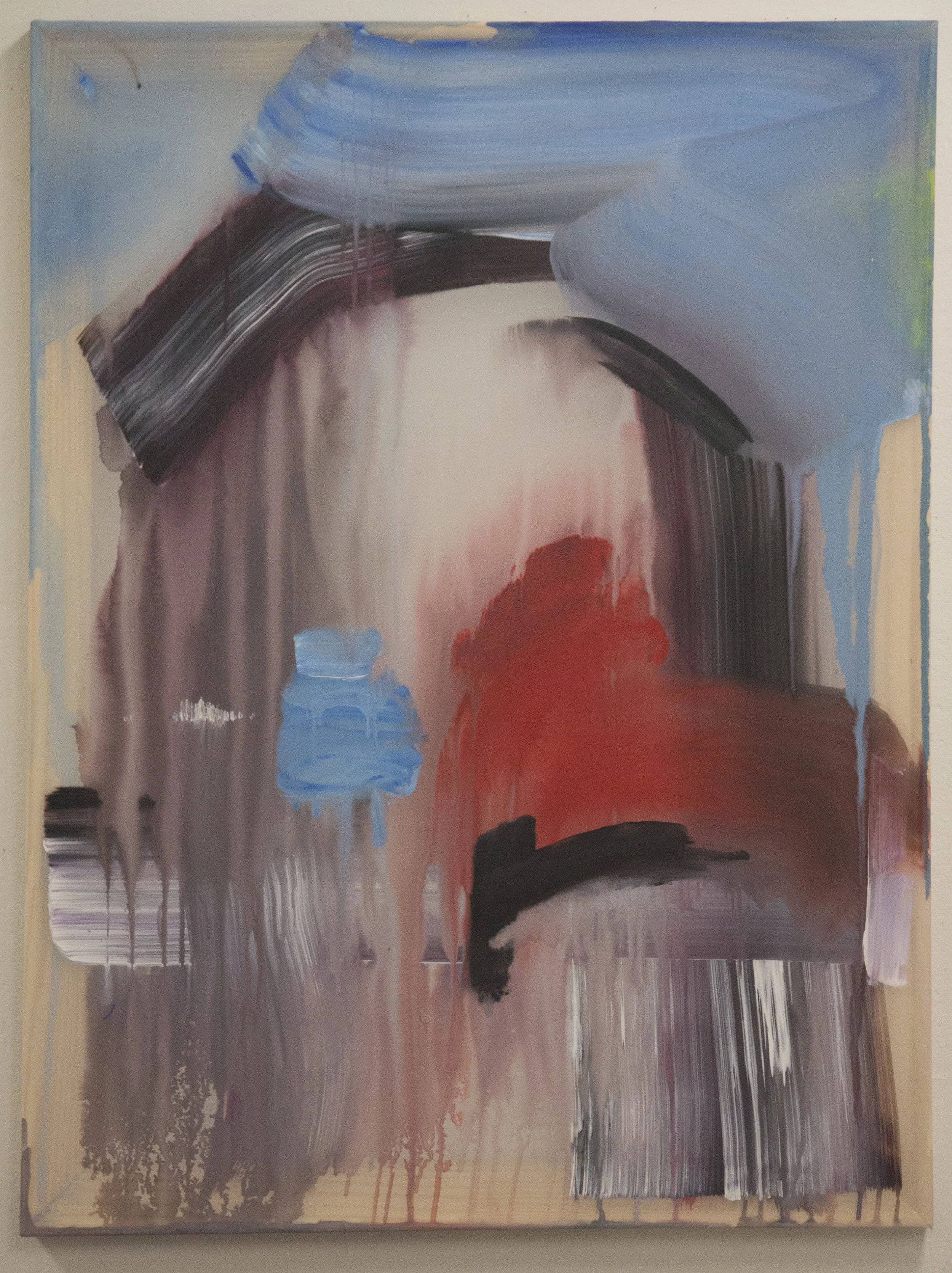 Untitled, acrylic on voile, 40 x 30 inches