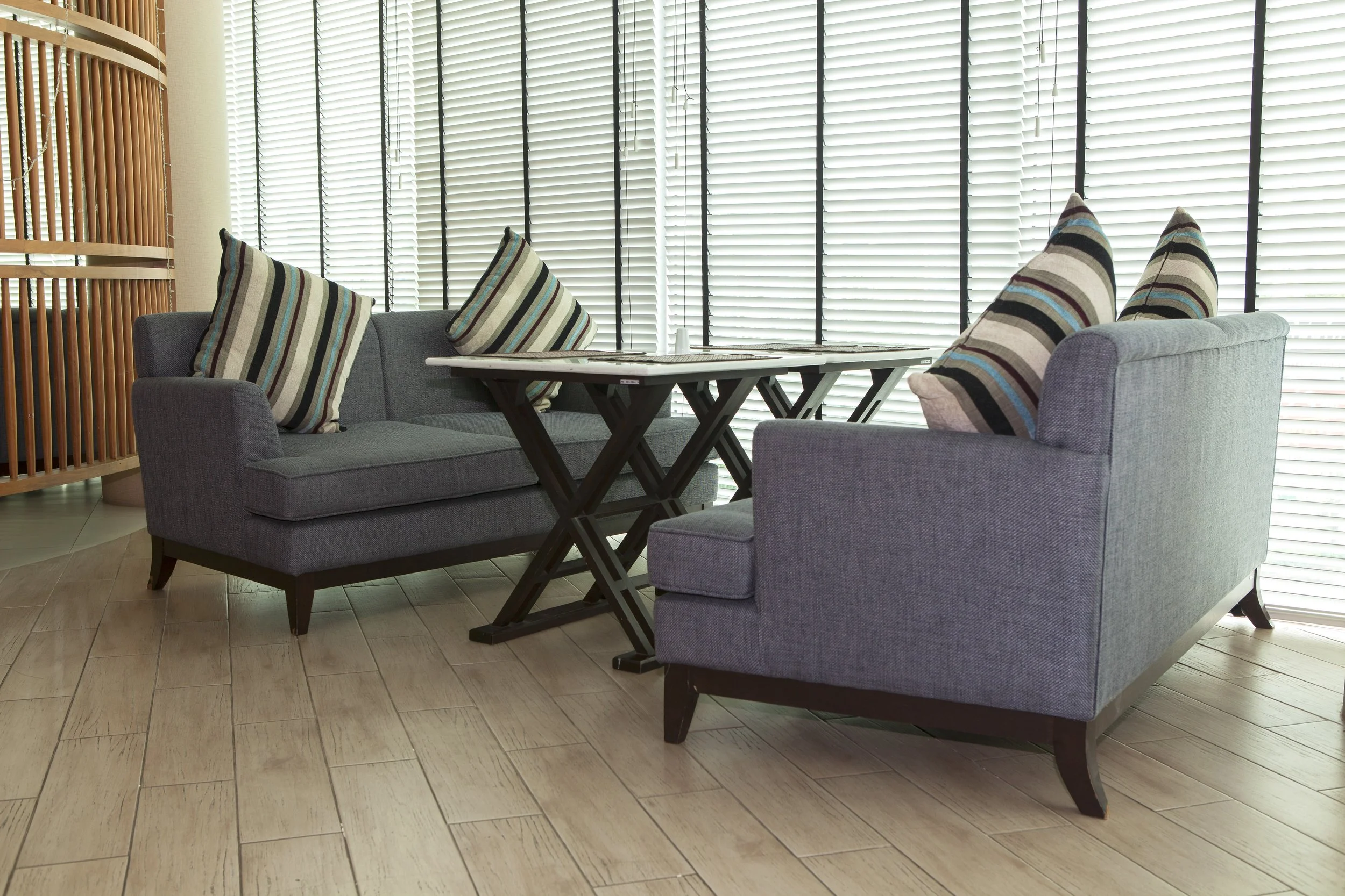 A shiny, clean vinyl floor is welcoming to your guests