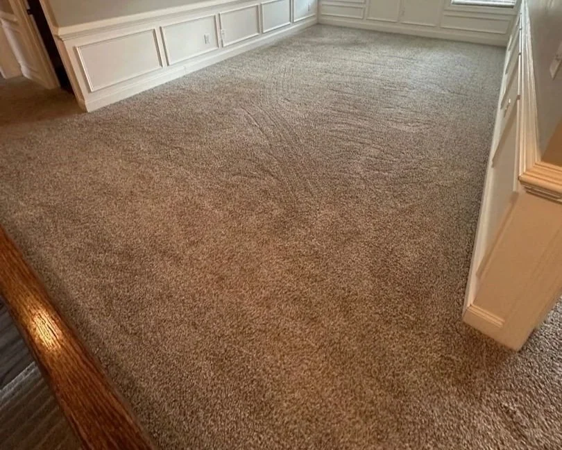 2nd floor common area before ServiceMaster move out carpet cleaning